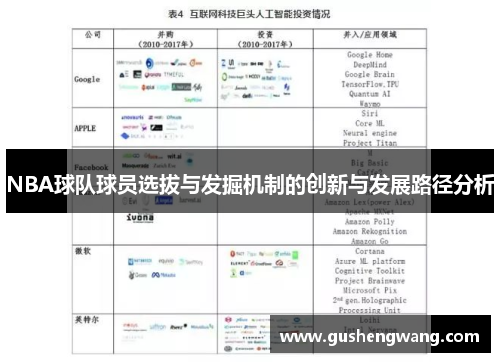 NBA球队球员选拔与发掘机制的创新与发展路径分析